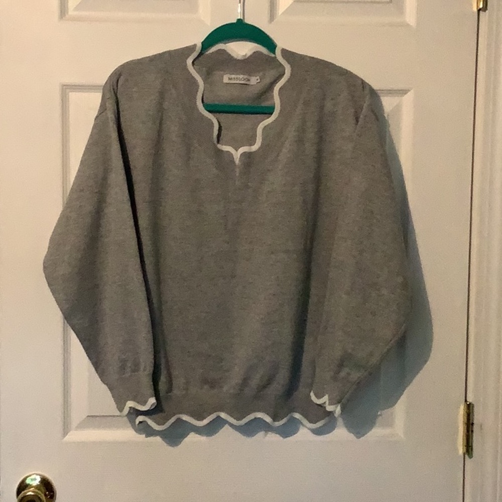 Sweetheart v-neck sweater.